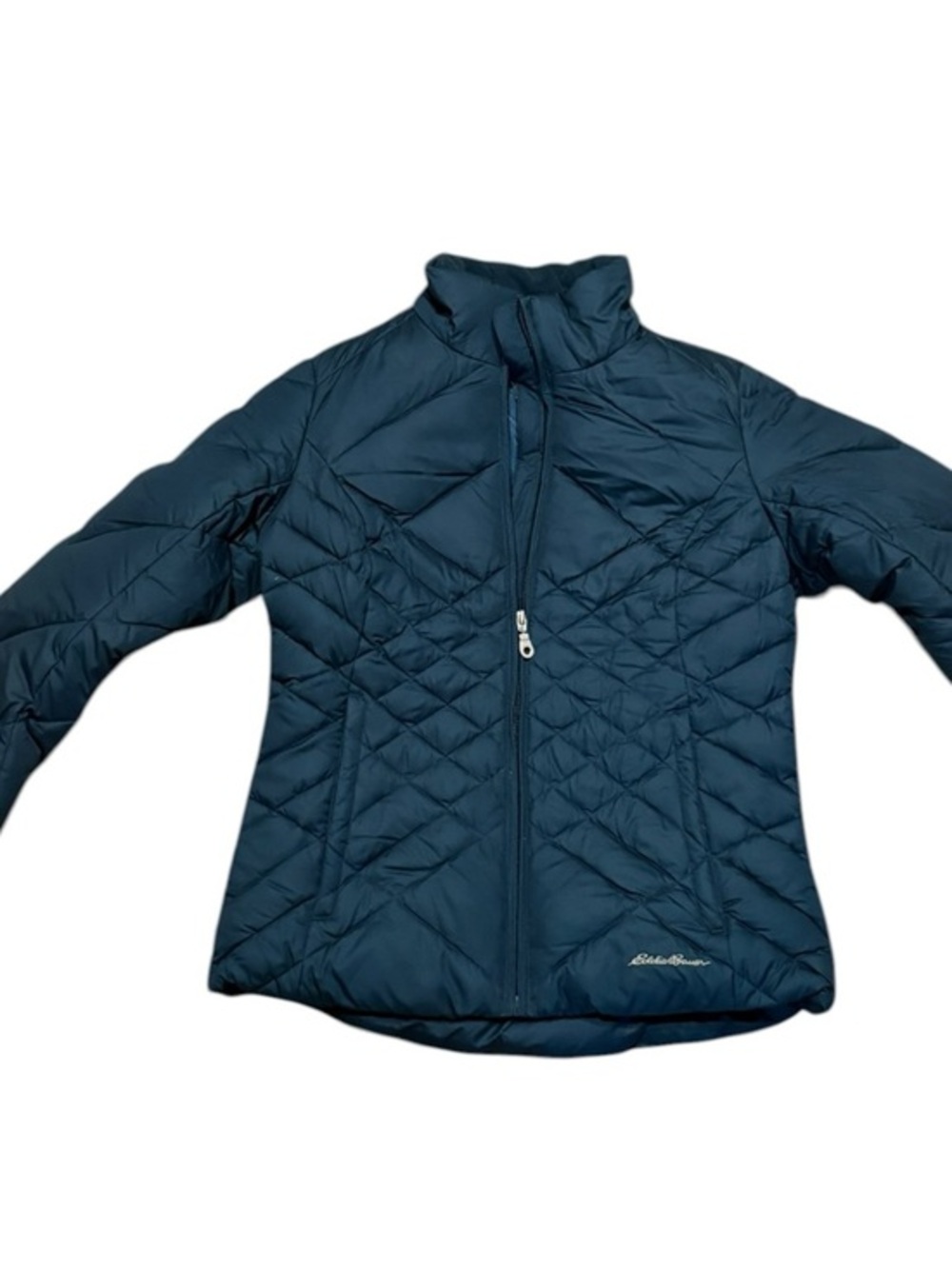 Eddie Bauer Quilted Jacket - Navy down puffer xs